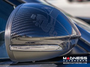 Alfa Romeo Stelvio Mirror Covers - Carbon Fiber- Full Replacements - Alfa Romeo Theme